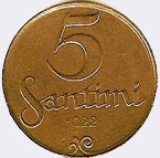 5 santīmi (1922)