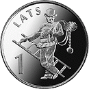 1 lats - Skursteņslauķis