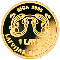 The Smallest Gold Coins of the World - Art Nouveau. Riga