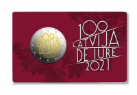 2 EURO / The Latvia de iure 100 / BU